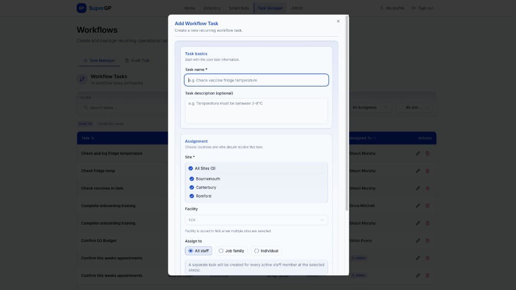 SuperGP task manager